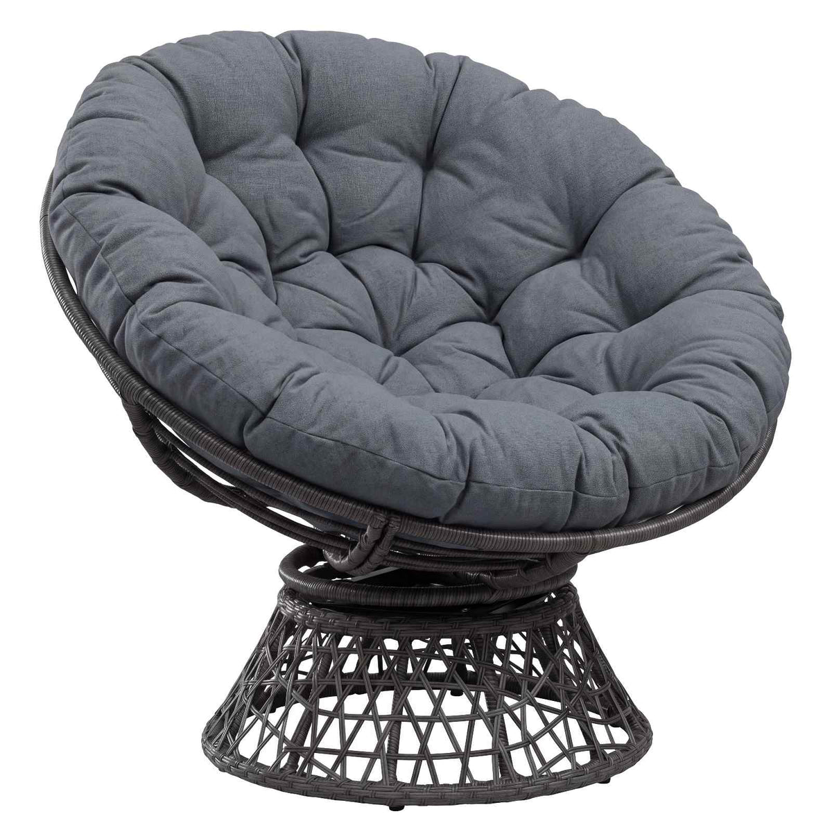 Papasan Stoel Kussen VIANEN 100% Polyester Blauw Ø 130 x 12 cm