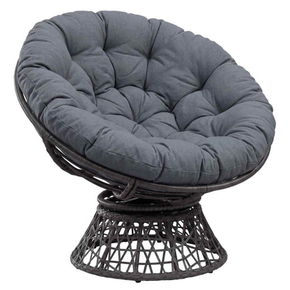 Papasan Stoel Kussen VIANEN 100% Polyester Blauw Ø 130 x 12 cm