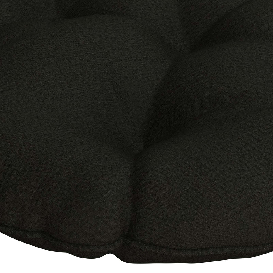 Papasan Stoel Kussen VIANEN 100% Polyester Zwart Ø 130 x 12 cm