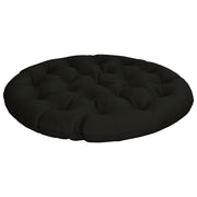 Papasan stoelkussen Ø 130x12 cm polyester zwart