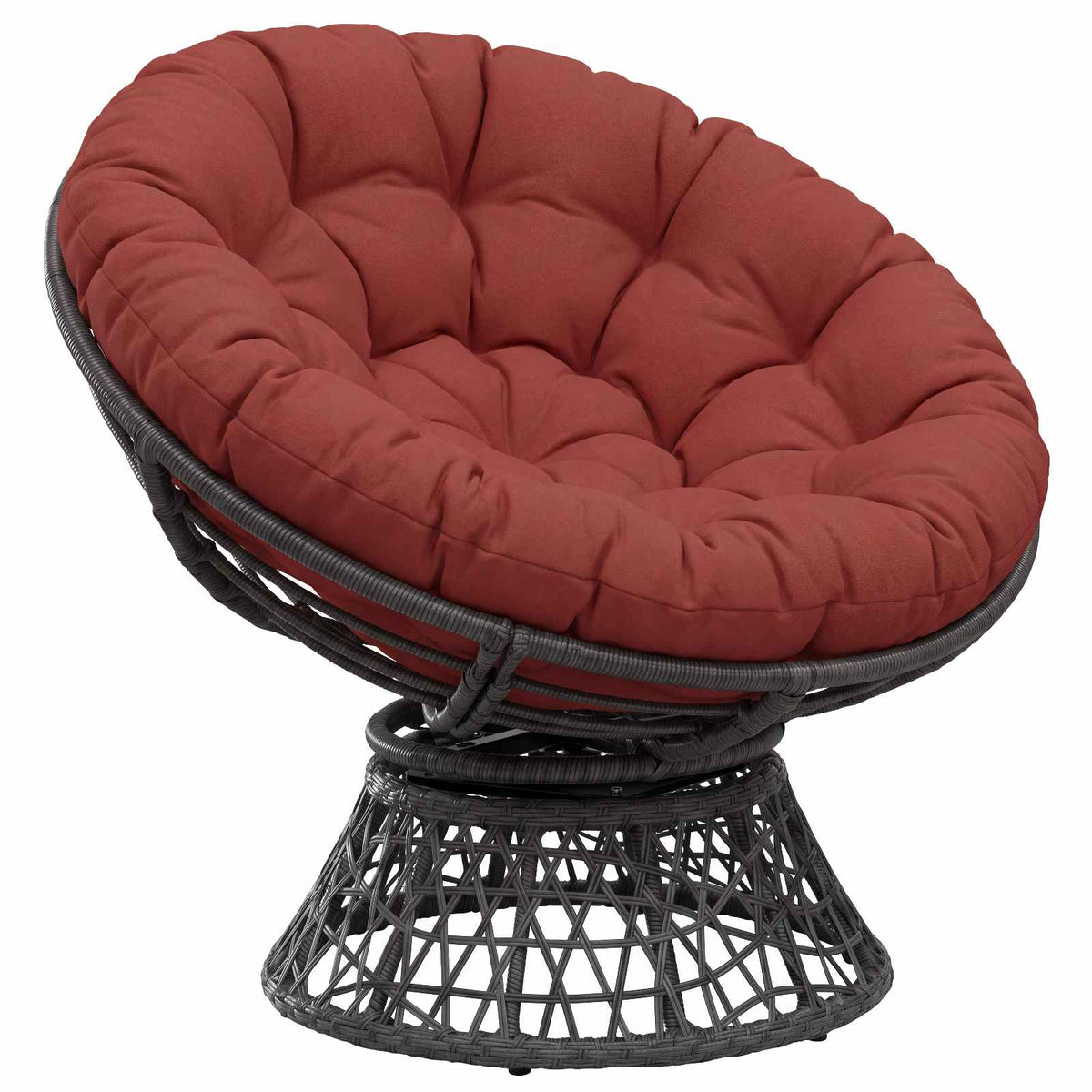 Papasan Stoel Kussen VIANEN 100% Polyester Rood Ø 130 x 12 cm
