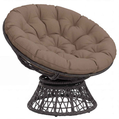 Papasan Stoel Kussen VIANEN 100% Polyester Taupe Ø 120 x 12 cm