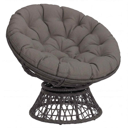 Papasan Stoel Kussen VIANEN 100% Polyester Grijs Ø 120 x 12 cm