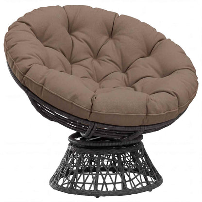 Hangstoel Kussen VIANEN 100% Polyester Taupe Ø 80 x 12 cm