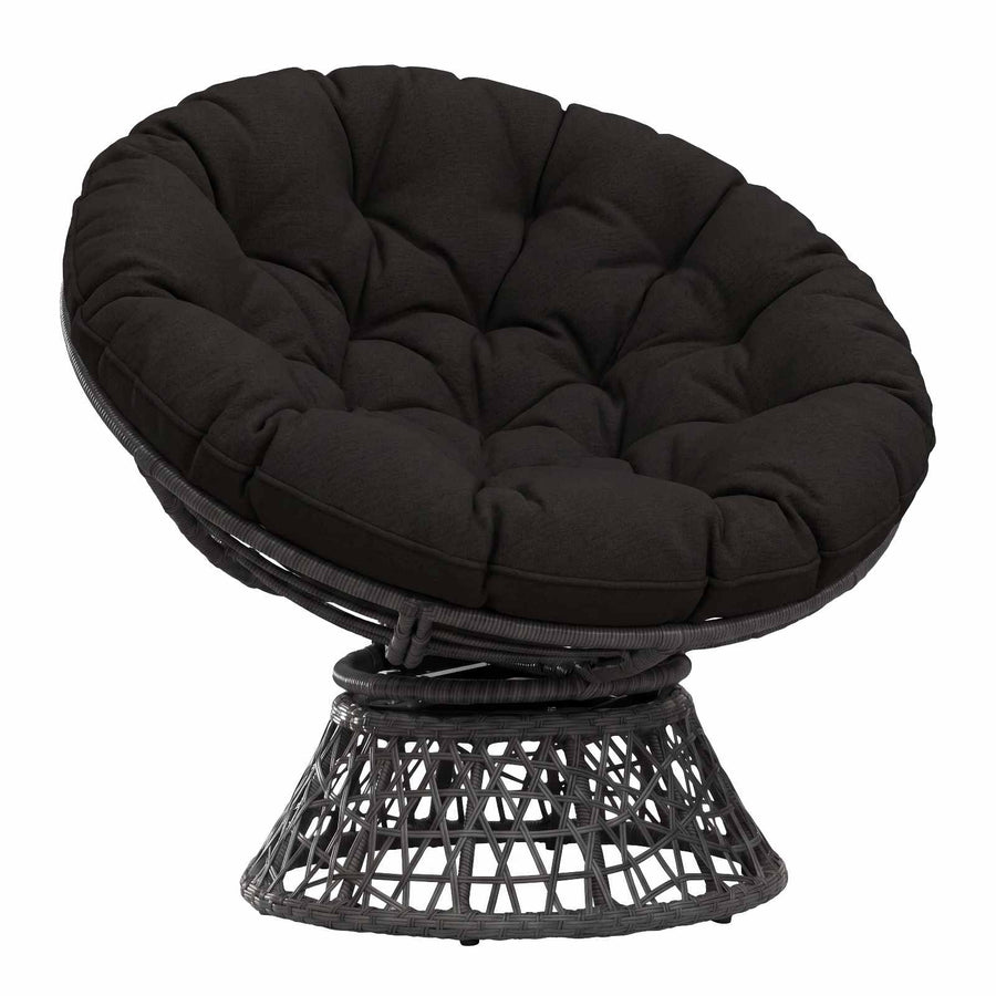 Hangstoel Kussen VIANEN 100% Polyester Zwart Ø 80 x 12 cm