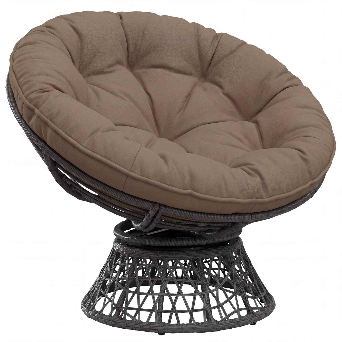 Hangstoel Kussen VIANEN 100% Polyester Taupe Ø 40 x 10 cm