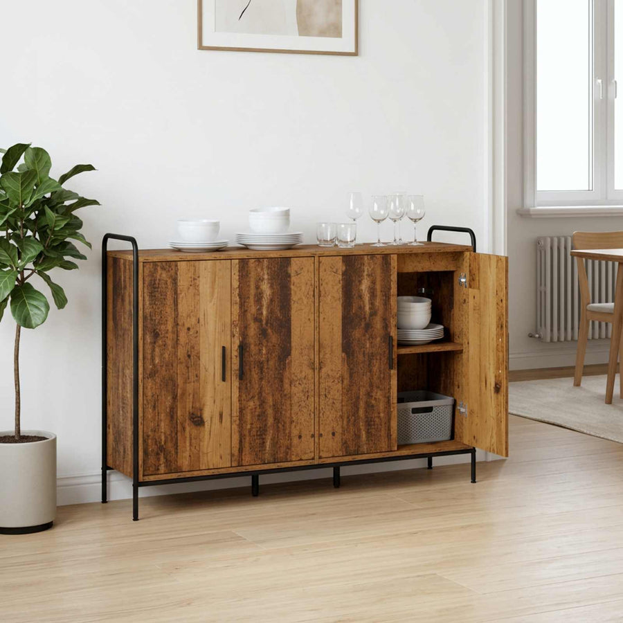 Dressoir Oud hout 97 x 33 x 81 cm Bewerkt hout