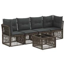 Tuinbankenset 5 pcs Grijs poly rattan