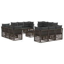 Tuinbankenset 13 pcs Grijs poly rattan