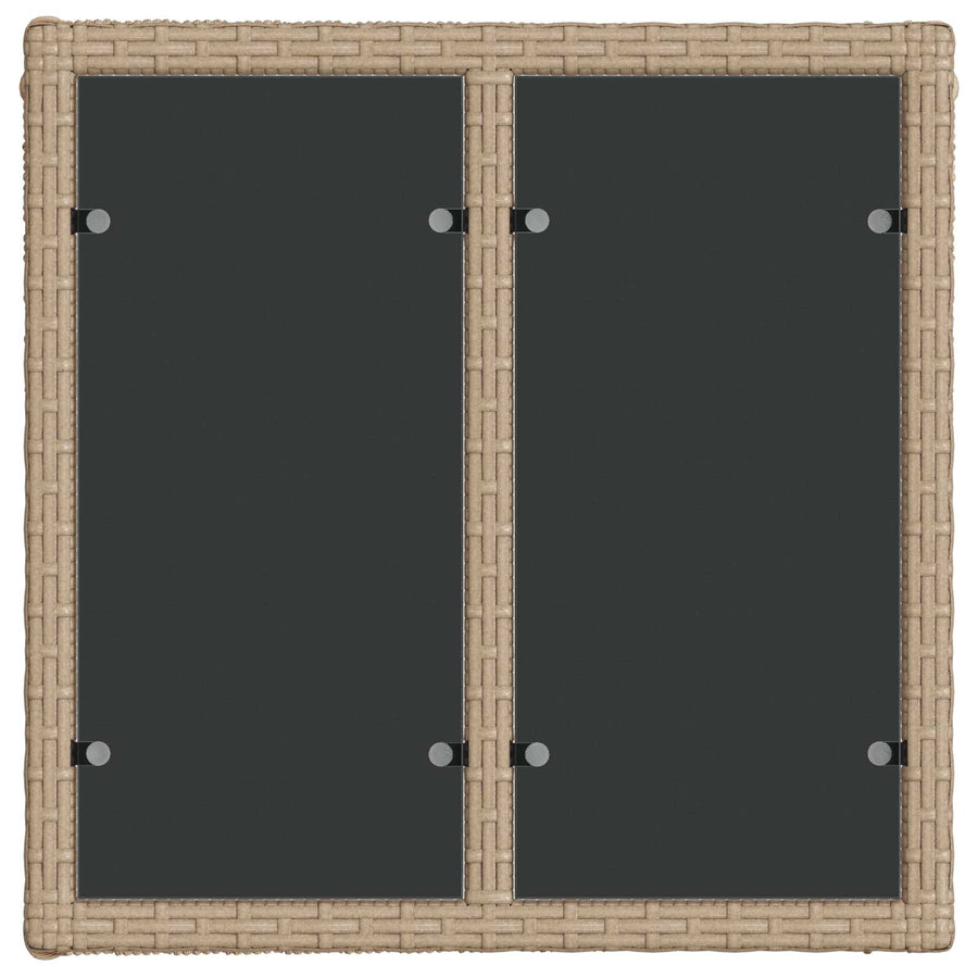 Tuinbankenset 6 pcs Beige poly rattan