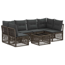 Tuinbankenset 7 pcs Grijs poly rattan