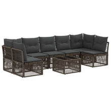 Tuinbankenset 8 pcs Grijs poly rattan