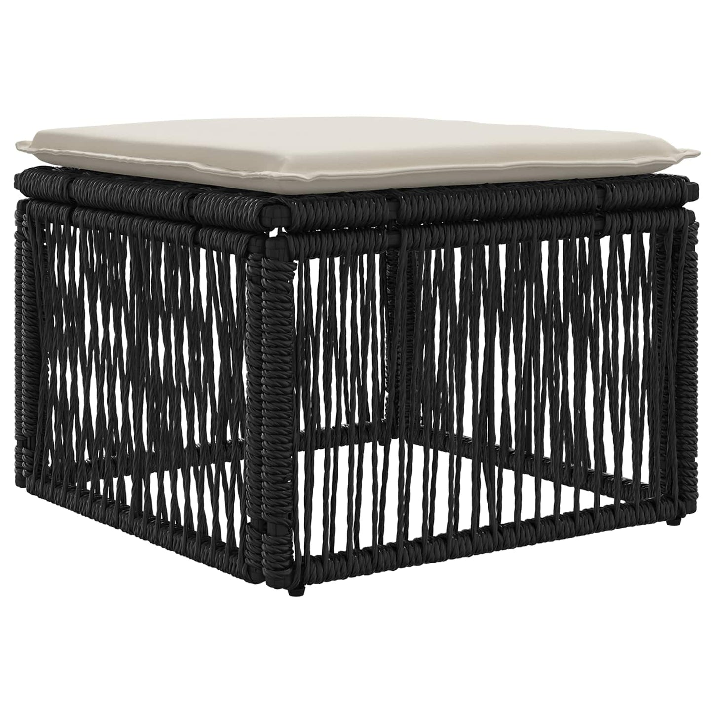 Tuinbankenset 3 st 3-Aantal zitplaatsen Zwart poly rattan