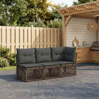 Tuinbankenset 3 st 3-Aantal zitplaatsen Grijs poly rattan