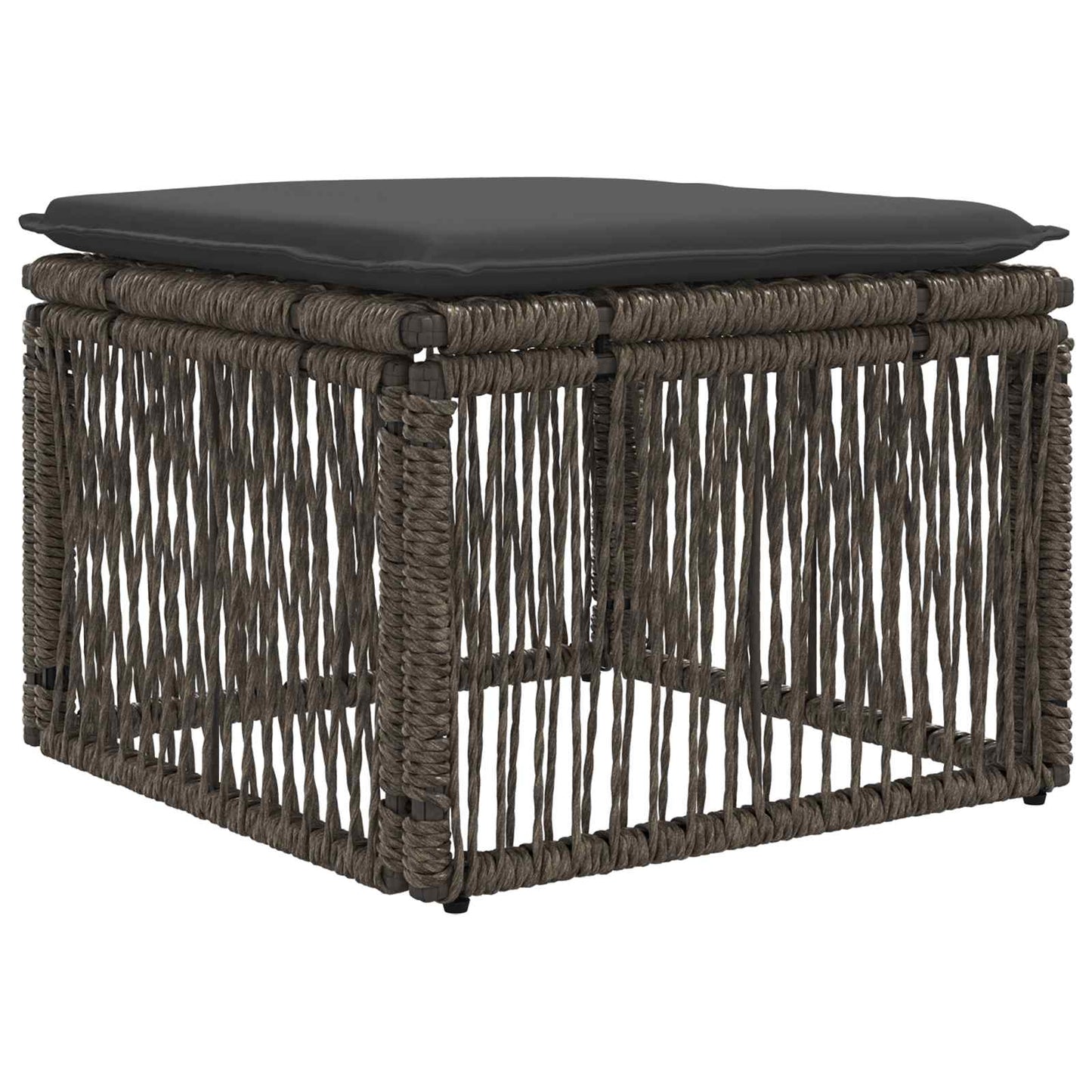Tuinbankenset 3 st 3-Aantal zitplaatsen Grijs poly rattan