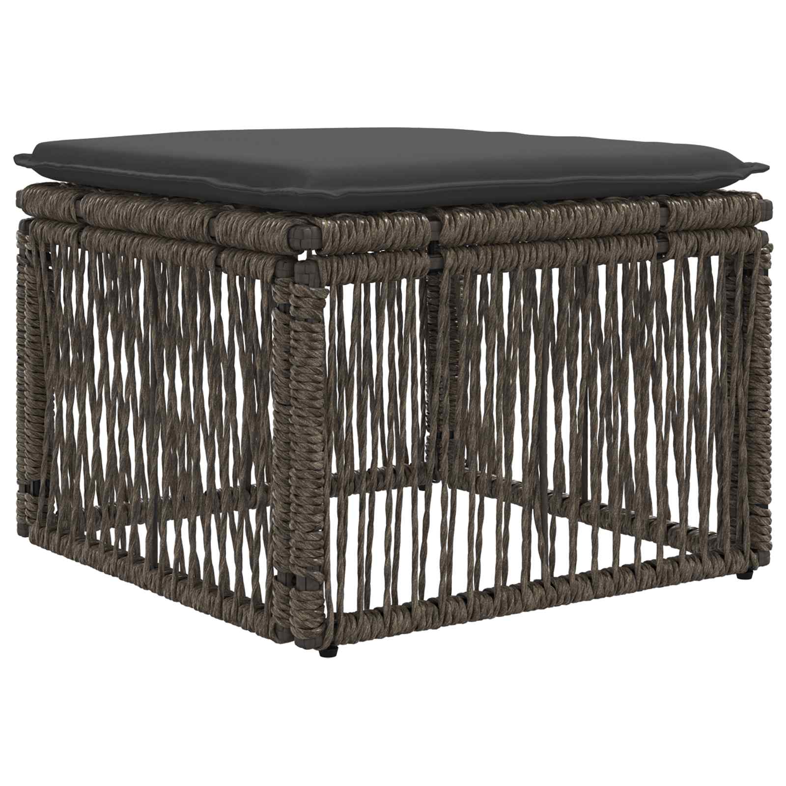 Tuinbankenset 3 st 3-Aantal zitplaatsen Grijs poly rattan