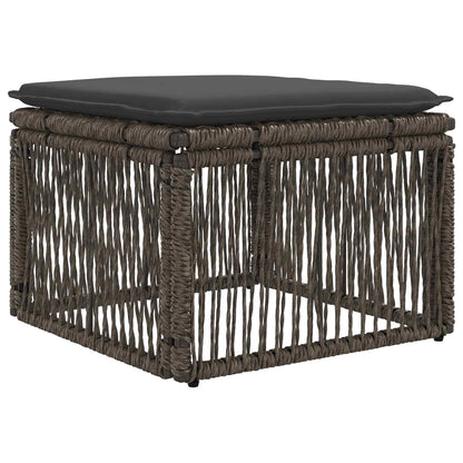 Tuinbankenset 3 st 3-Aantal zitplaatsen Grijs poly rattan