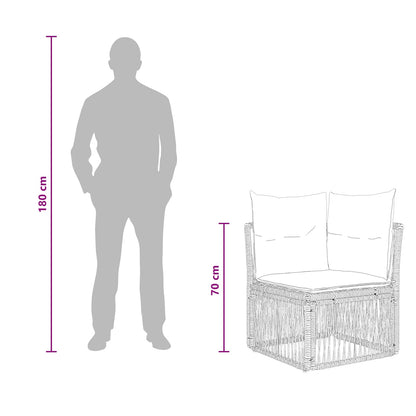 Tuinbankenset 3 st 3-Aantal zitplaatsen Grijs poly rattan