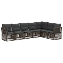 Tuinbankenset 7 pcs Grijs poly rattan