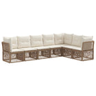 Tuinset poly rattan beige modulair