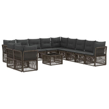 Tuinbankenset 12 pcs Grijs poly rattan