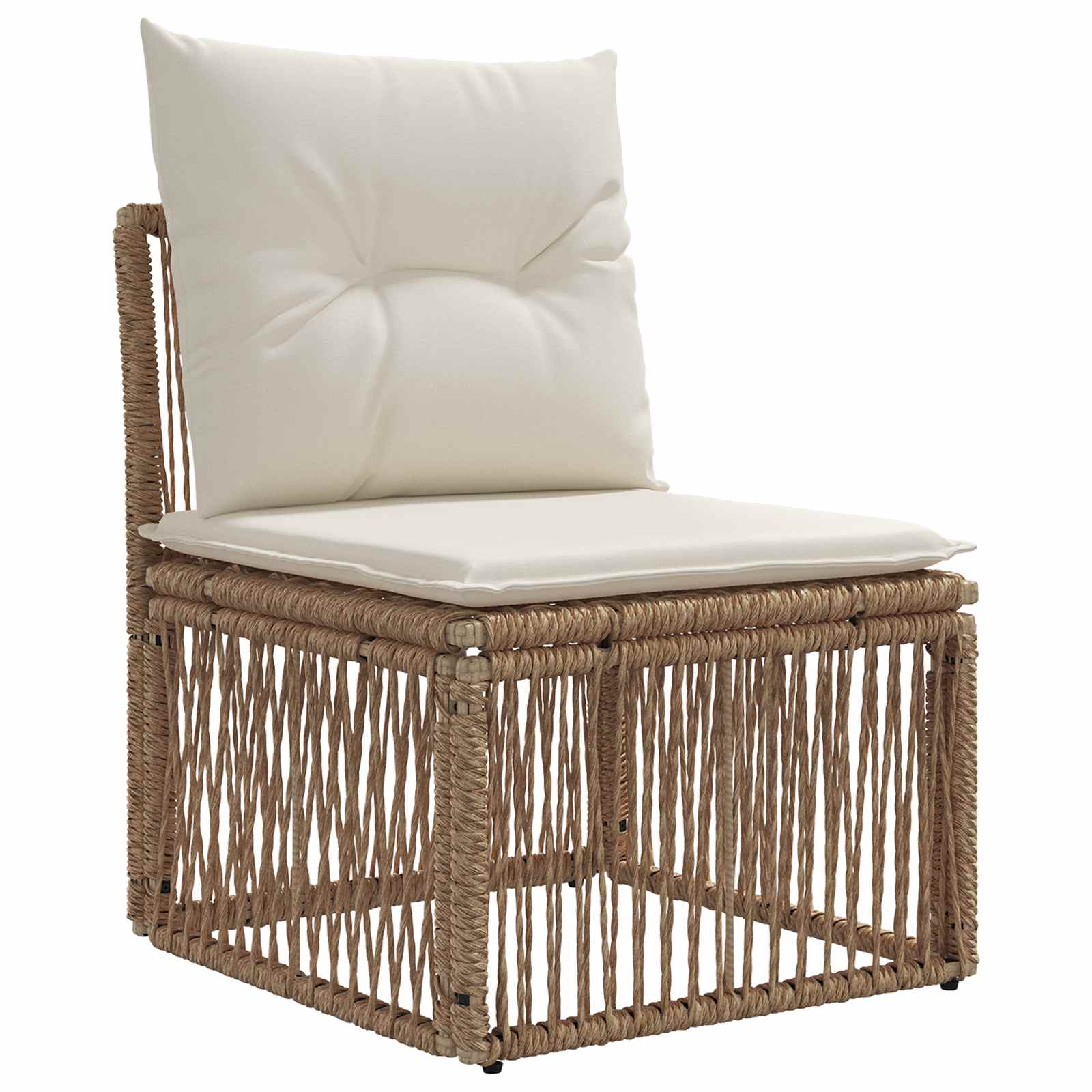 Tuinbankenset 10 pcs Beige poly rattan