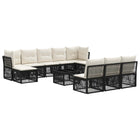 Garden Sofa Set 11 pcs Black poly rattan