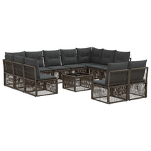 Tuinbankenset 12 pcs Grijs poly rattan
