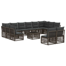 Tuinbankenset 13 pcs Grijs poly rattan