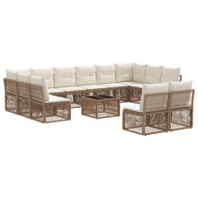 Tuinbankenset 13 pcs Beige poly rattan