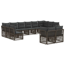 Tuinbankenset 12 pcs Grijs poly rattan