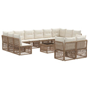 Tuinbankenset poly rattan beige