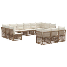 Tuinbankenset 13 pcs Beige poly rattan