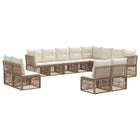 Tuinset poly rattan beige 12 personen