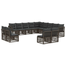 Tuinbankenset 13 pcs Grijs poly rattan