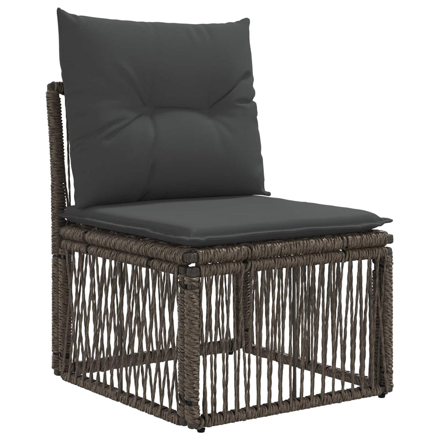 Tuinbankenset 12 pcs Grijs poly rattan