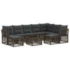 Garden Sofa Set 10 pcs Grey poly rattan