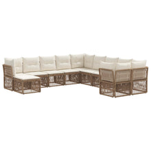 Tuinbankenset 11 pcs Beige poly rattan