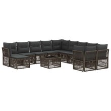 Tuinbankenset 12 pcs Grijs poly rattan