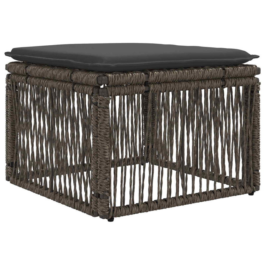 Tuinbankenset 12 pcs Grijs poly rattan