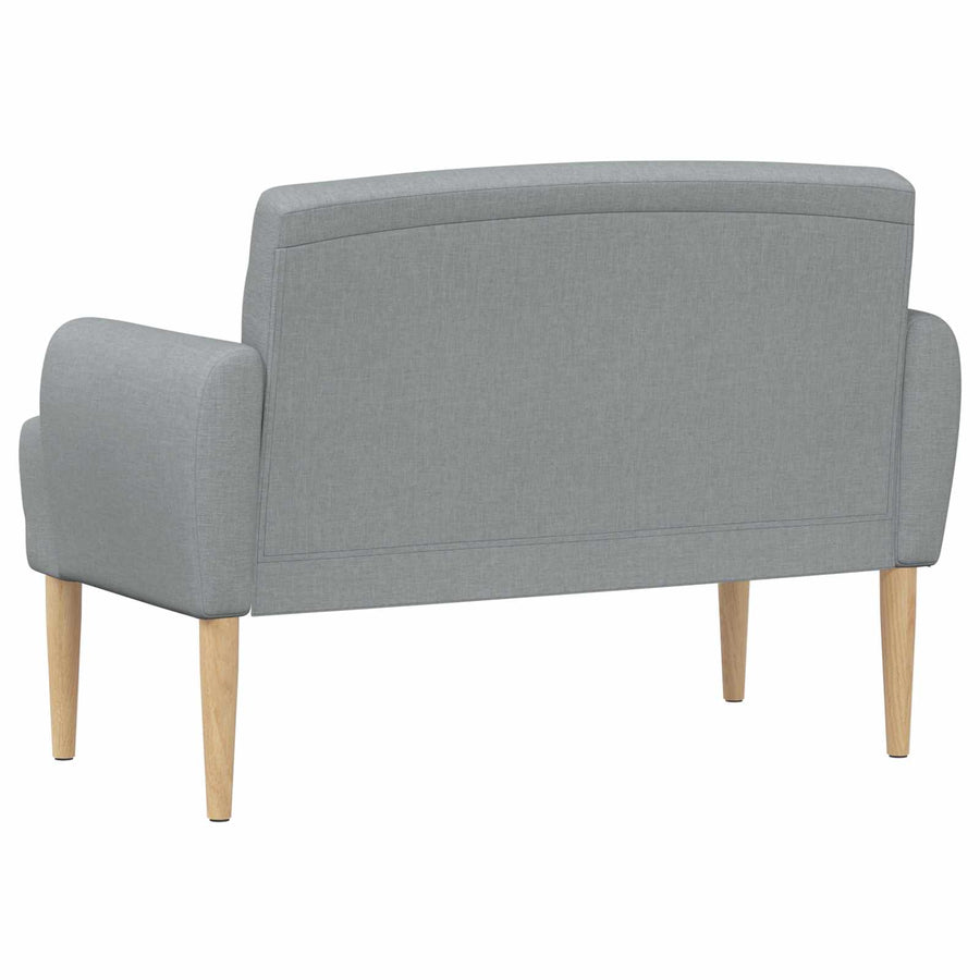 Loungebank met knopencomfort Lichtgrijs 116 x 67 x 80 cm Stof