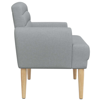 Loungebank met knopencomfort Lichtgrijs 116 x 67 x 80 cm Stof
