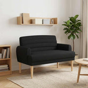 Loungebank zwart 116x67x80 cm stof