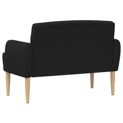 Loungebank met knopencomfort Zwart 116 x 67 x 80 cm Stof