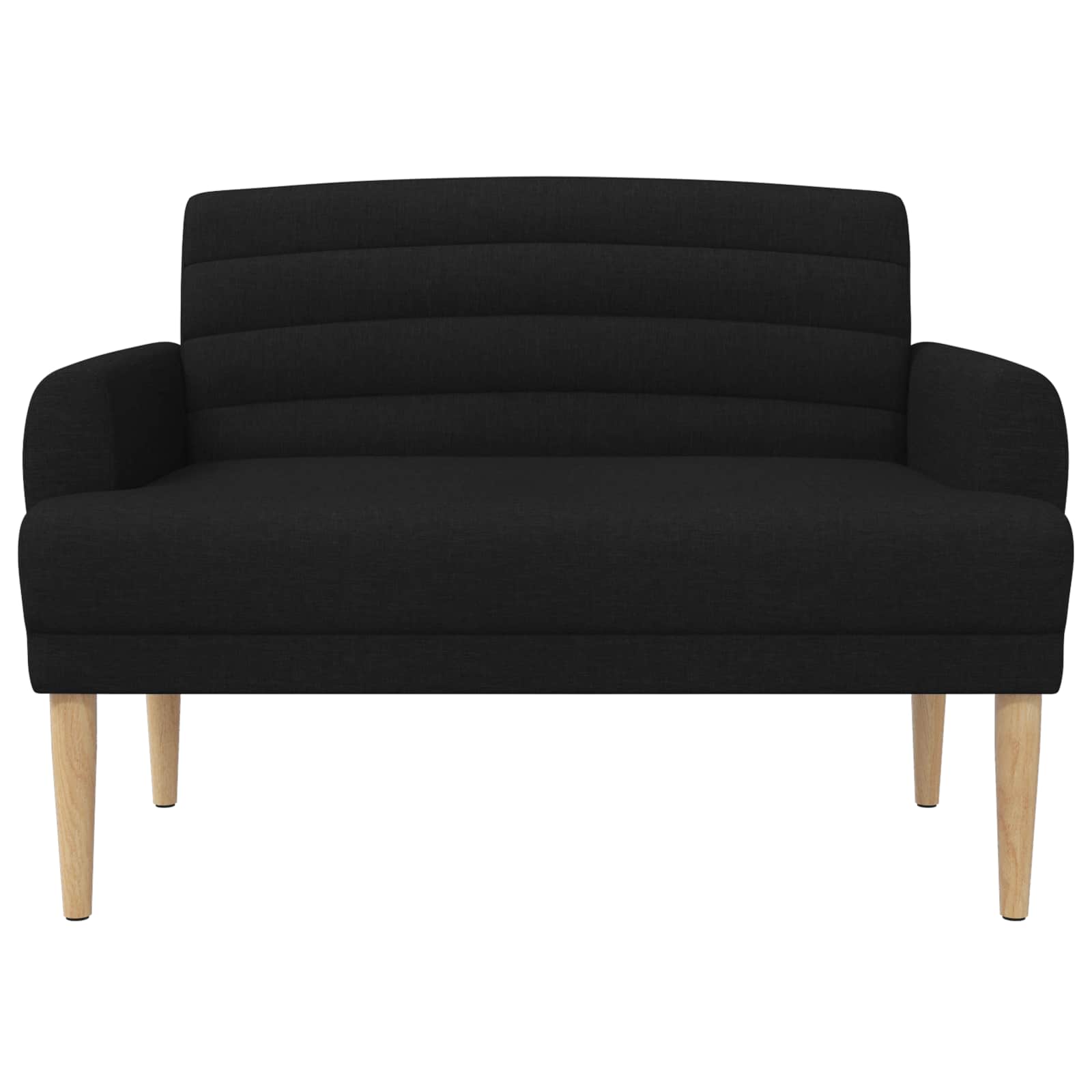 Loungebank met knopencomfort Zwart 116 x 67 x 80 cm Stof