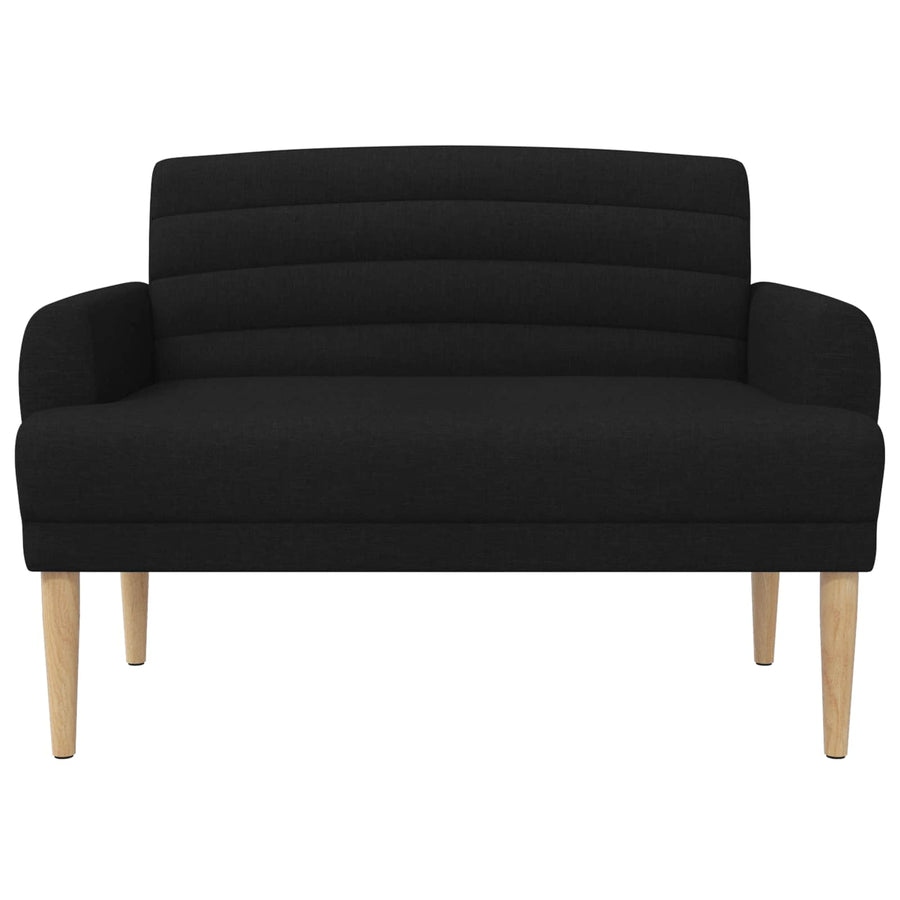 Loungebank met knopencomfort Zwart 116 x 67 x 80 cm Stof