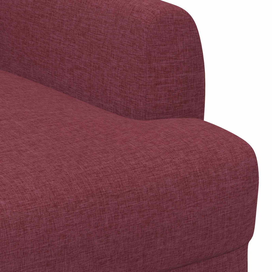 Loungebank met knopencomfort Wijnrood 116 x 67 x 80 cm Stof