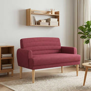 Loveseat wijnrood 116x67x80 cm stof