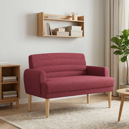 Loungebank met knopencomfort Wijnrood 116 x 67 x 80 cm Stof