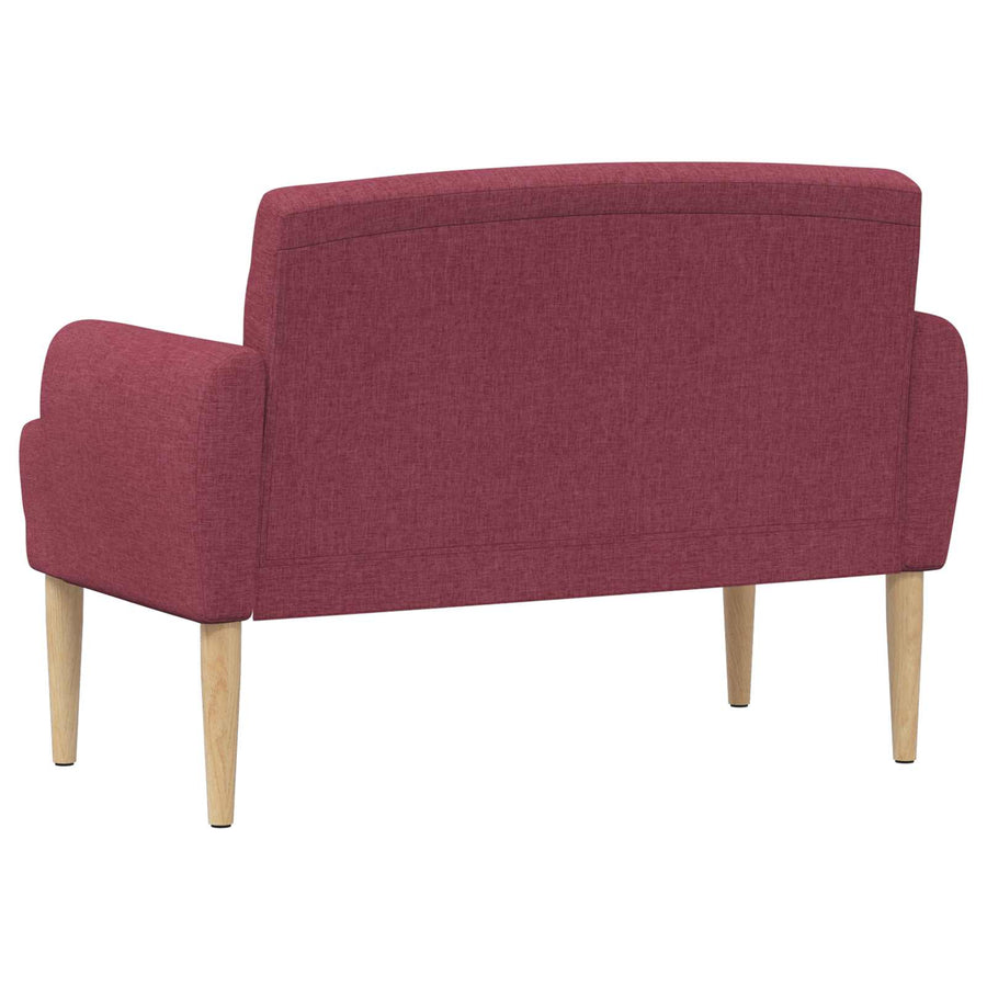 Loungebank met knopencomfort Wijnrood 116 x 67 x 80 cm Stof
